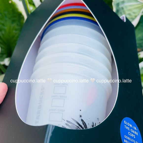 🎃NEW👻Starbucks 2022 Fall Halloween Box of 6 Glow in the Dark Reusable Hot Cups - Picture 5 of 10
